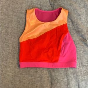Retro athletic crop top tank.